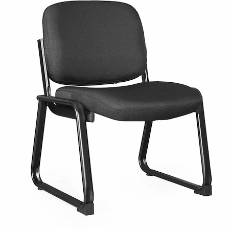 Lorell Black Fabric Guest Chair, Black LLR84596